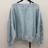 Oli & Hali Women's XL Light Blue Heathered Sweatshirt
