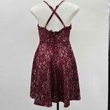 Women's 5 maroon Lace Gown/Evening Wear