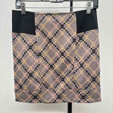 Free People Women's S Taupe Geometric Skirt