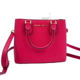 MICHAEL KORS Fuchsia Hot Pink Leather MEDIUM ADELE Handled Satchel Purse w/Opt Crossbody