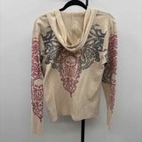 Harley Davidson Women's XL Beige scroll Long Sleeve Shirt