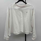 Tommy Hilifiger Women's XL White Solid Long Sleeve Shirt
