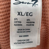 seven Women's XL Peach Waffle Long Sleeve Shirt
