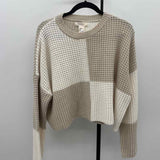 Jessica Simpson Women's XL Tan Color Block Sweater