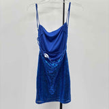 Women's 0 Royal Blue Sequins Gown/Evening Wear