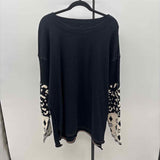 We the Free Women's XL Black Multi-Pattern Sweater