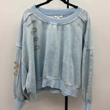 Oli & Hali Women's XL Light Blue Heathered Sweatshirt