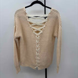 American Rag Women's L Ivory crisscross Sweater