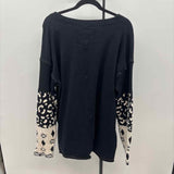 We the Free Women's XL Black Multi-Pattern Sweater