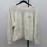 madewell Women's XL White Tie Dye Sweatshirt