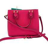 Back MICHAEL KORS Fuchsia Hot Pink Leather MEDIUM ADELE Handled Satchel Purse w/Opt Crossbody