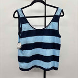J Crew Women's Size M Blue Stripe Tank