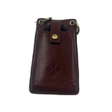 PATRICIA NASH Brown Leather FARLEIGH Phone Wallet Crossbody Purse