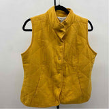Coldwater Creek Women's Size SP Mustard Yellow Textured Vest