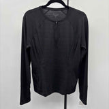 Athleta Women's Size M Black Heathered Long Sleeve Shirt