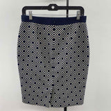 Ann Taylor Women's Size 4 Navy Squares Skirt