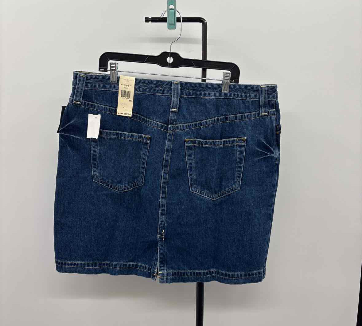 Tommy Hilfiger Women's Size 16 Blue Solid Skirt