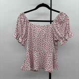 Vibe Women's Size M Mauve Floral Short Sleeve Shirt