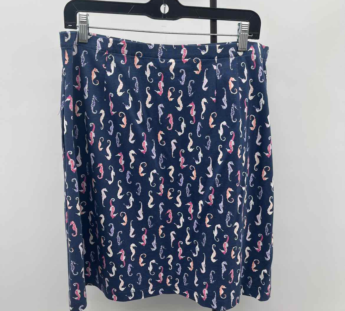 JJill Women's Size 10 Navy seahorse Skirt