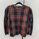 J Crew Women's Size XXL Red Plaid Long Sleeve Shirt