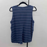 Calia Women's Size XL Navy Stripe Sleeveless Shirt