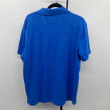 Banana Republic Men's Size XL Blue Solid Short Sleeve Shirt