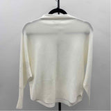 Vila Milano Women's Size S White Ribbed Sweater