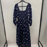 Free Assembly Women's Size 16 Navy dotted Dress
