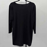 Alfani Women's Size L Black Solid Long Sleeve Shirt
