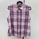 Cabela's Women's Size XL Purple Plaid Sleeveless Shirt