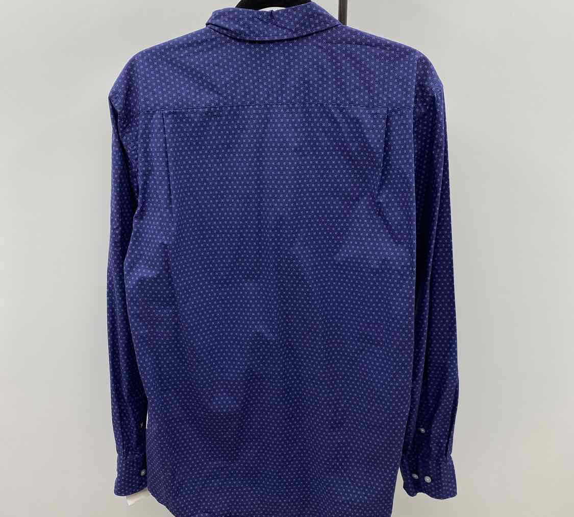 Rodd & Gunn Men's Size L Blue Cotton dots Long Sleeve Shirt