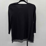 JJill Women's Size XS Black Stripe Long Sleeve Shirt