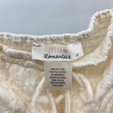 Urban Romance Women's Size XL Ivory Textured Short Sleeve Shirt