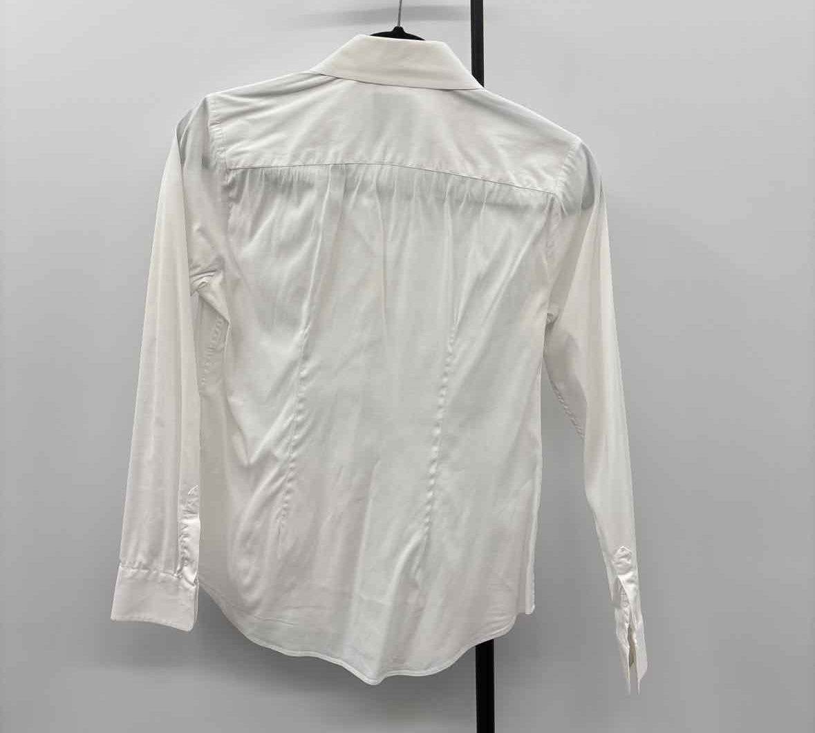 Rochelle Behrens Women's Size XS White Solid Long Sleeve Shirt