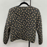 Lucky Brand Women's Size S Charcoal Floral Jacket