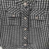 Adrianna Papell Women's Size L Black Tweed Jacket