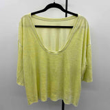 We the Free Junior's Size M Yellow Solid Short Sleeve Shirt