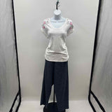Eileen Fisher Women's Size 6P Navy Textured Pants