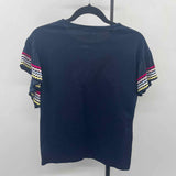 Stella & Dot Women's Size S Navy Stripe Short Sleeve Shirt