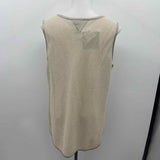 Etcetera Women's Size L Tan Textured Sleeveless Shirt