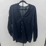 Old Navy Junior's Size XXL Black Solid Long Sleeve Shirt