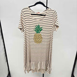 SJS Women's Size 16 Oatmeal Pineapple Dress