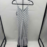 cozy casual Women's Size 10 White Stripe Dress
