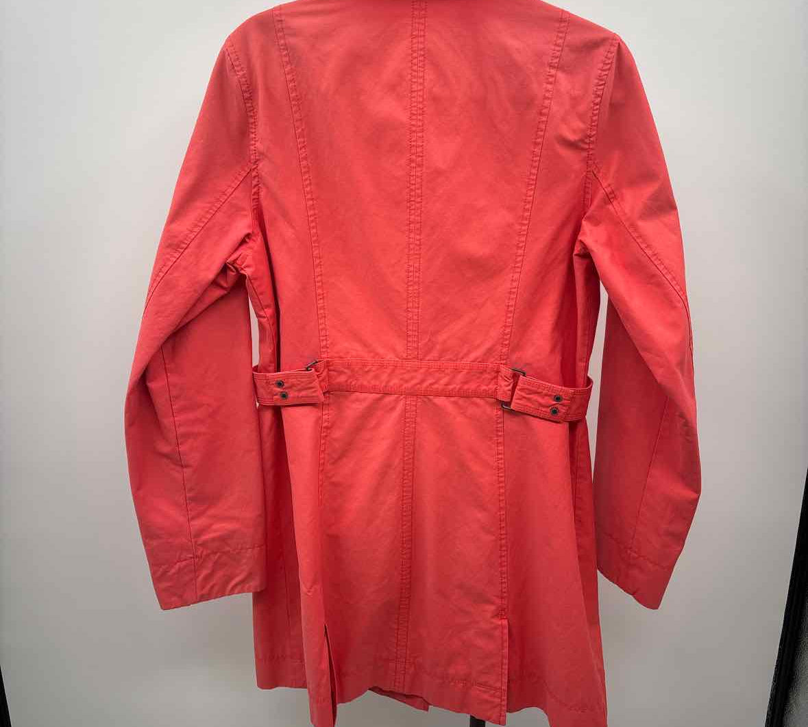 Eddie Bauer Women's Size M coral Solid Trenchcoat