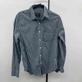 Abercrombie & Finch Men's Size M Navy Checkered Long Sleeve Shirt