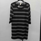 Chico's Women's Size 8 Black Stripe Dress