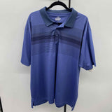 Ahead Men's Size XL Blue Striped Short Sleeve Shirt