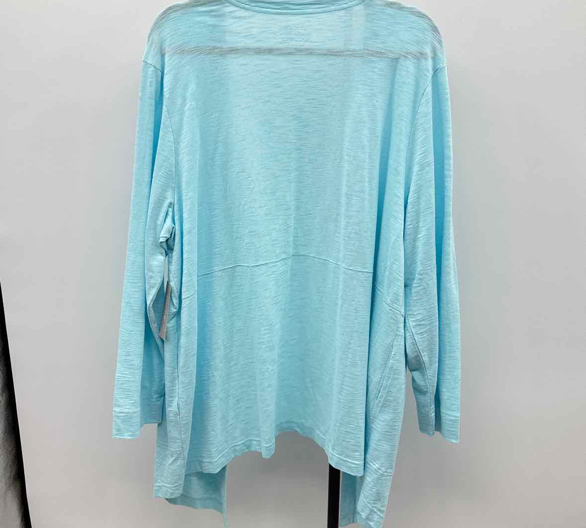Chico's Women's Size XXL Light Blue Heathered Cardigan