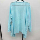 Chico's Women's Size XXL Light Blue Heathered Cardigan