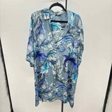 APNY Women's Size 16 Blue Leaf Dress